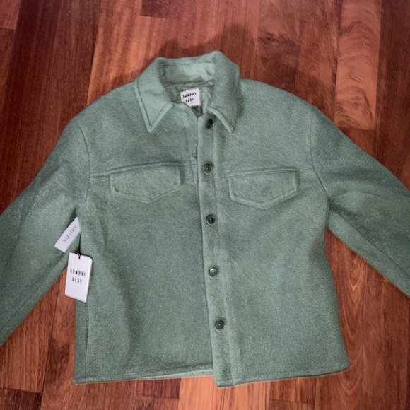 Aritzia Sunday Best Sky Shirt Jacket - Picture 3 of 4
